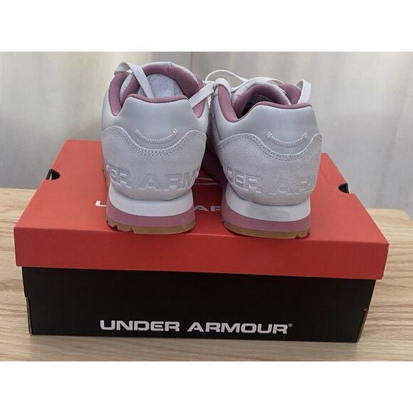 Under Armour Women’s Essential Runner Shoes Size 7 White Clay Pink Elixir - Picture 6 of 7